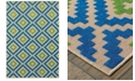 Oriental Weavers Cayman 2063Z Sand/Blue 3'10" x 5'5" Indoor/Outdoor Area Rug